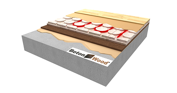 Sistema radiante in BetonRadiant su fibra di legno FTHB